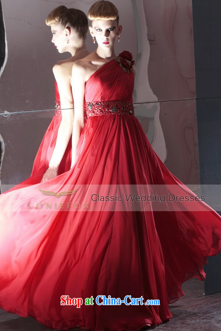 Creative Fox dress red bridal wedding dress the shoulders back exposed banquet toast clothing evening dress dress the wedding dress theatrical service long skirt 81,002 red M pictures, price, brand platters! Elections are good character, the national distribution, so why buy now enjoy more preferential! Health