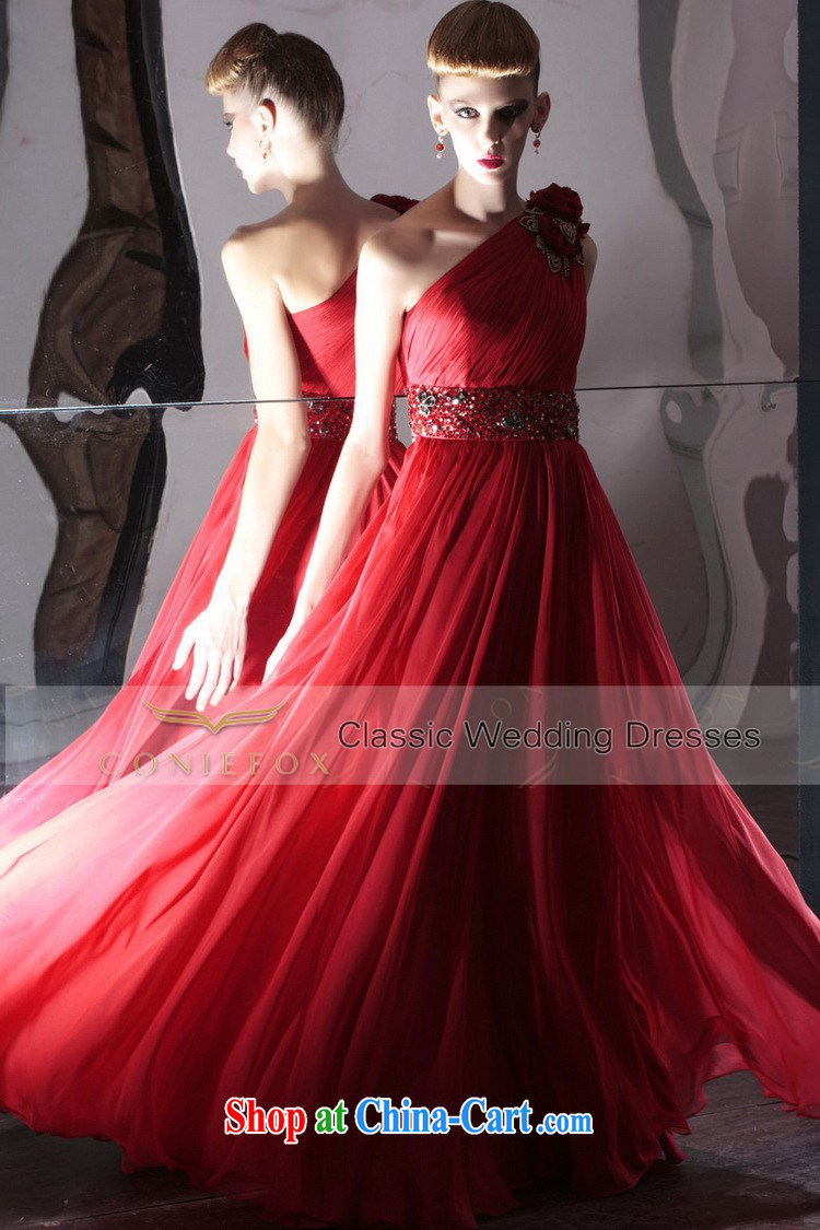 Creative Fox dress red bridal wedding dress the shoulders back exposed banquet toast clothing evening dress dress the wedding dress theatrical service long skirt 81,002 red M pictures, price, brand platters! Elections are good character, the national distribution, so why buy now enjoy more preferential! Health