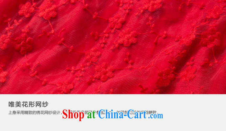 The warm red embroidered dresses 2015 retro lace red petticoat bridal 9M large long skirt dress 7072 red XL pictures, price, brand platters! Elections are good character, the national distribution, so why buy now enjoy more preferential! Health