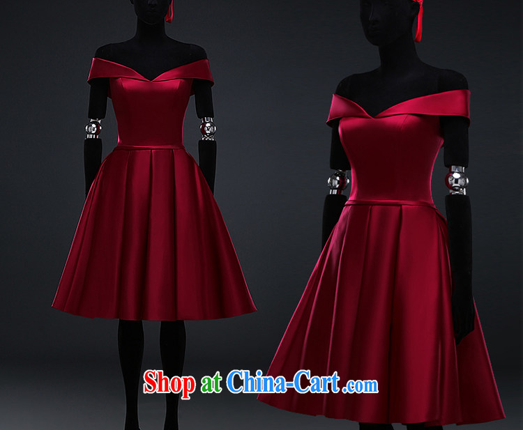 The Greek, Elizabeth (XILUOSHA) bridal toast serving summer evening dress 2015 new short skirt in a field in Europe and shoulder small dress wine red Satin deep wine red XXL pictures, price, brand platters! Elections are good character, the national distribution, so why buy now enjoy more preferential! Health
