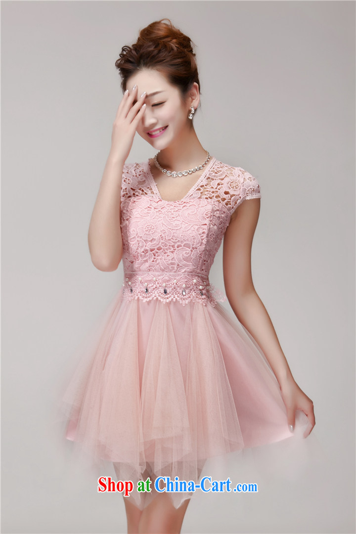 Connie snow in accordance with a 2015 summer lace hook spent manually staple Pearl name Yuan dresses women's clothing shaggy dress style dress skirt 965 pink L pictures, price, brand platters! Elections are good character, the national distribution, so why buy now enjoy more preferential! Health