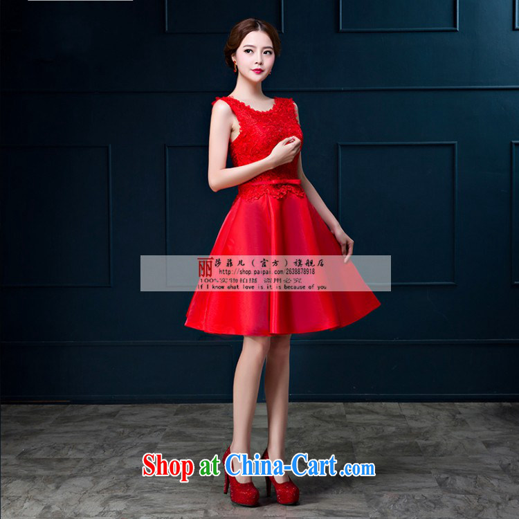 Love so Pang summer new, upscale bridal toast serving red dress short lace graphics thin marriage small dress skirt champagne color customer size will do not support replacement pictures, price, brand platters! Elections are good character, the national distribution, so why buy now enjoy more preferential! Health
