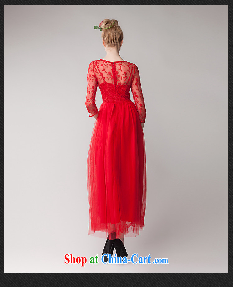 Abundant Ming 2015 summer retro lace red petticoat bridal embroidered dress large long skirt dress female Red XL pictures, price, brand platters! Elections are good character, the national distribution, so why buy now enjoy more preferential! Health