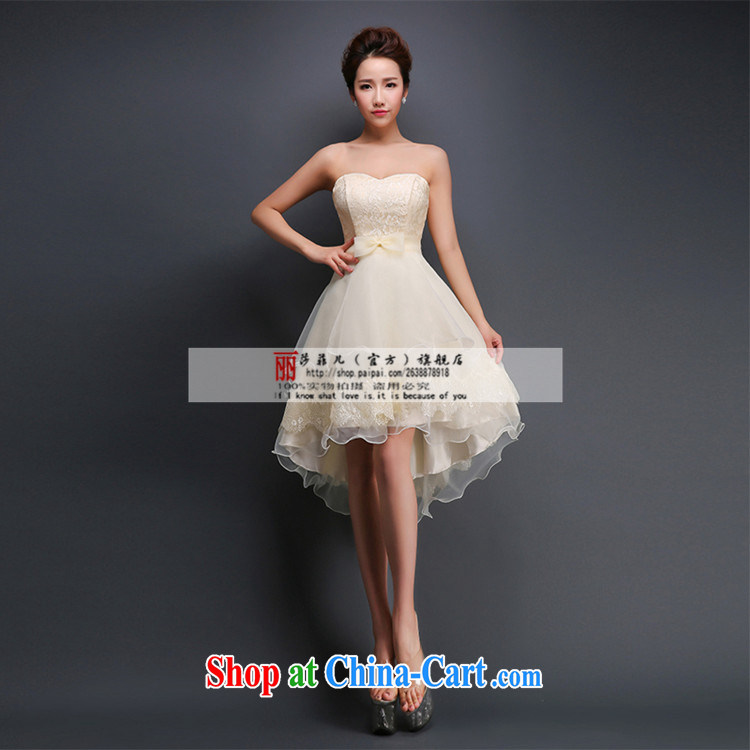 Love so Pang bridesmaid dress 2015 new bride's bare chest shaggy concert dress short before long after serving toast Evening Dress tied with a summer red customers to size. Does not support returning pictures, price, brand platters! Elections are good character, the national distribution, so why buy now enjoy more preferential! Health