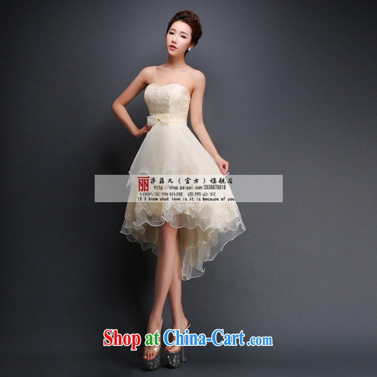 Love so Pang bridesmaid dress 2015 new bride's bare chest shaggy concert dress short before long after serving toast Evening Dress tied with a summer red customers to size. Does not support returning pictures, price, brand platters! Elections are good character, the national distribution, so why buy now enjoy more preferential! Health