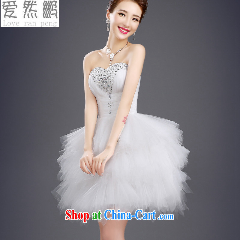 Love so Pang Evening Dress summer 2015 new white erase chest dress shaggy dress short bridesmaid dress wedding bridal toast serving white customers to size the Do Not Support return to love so Pang, shopping on the Internet