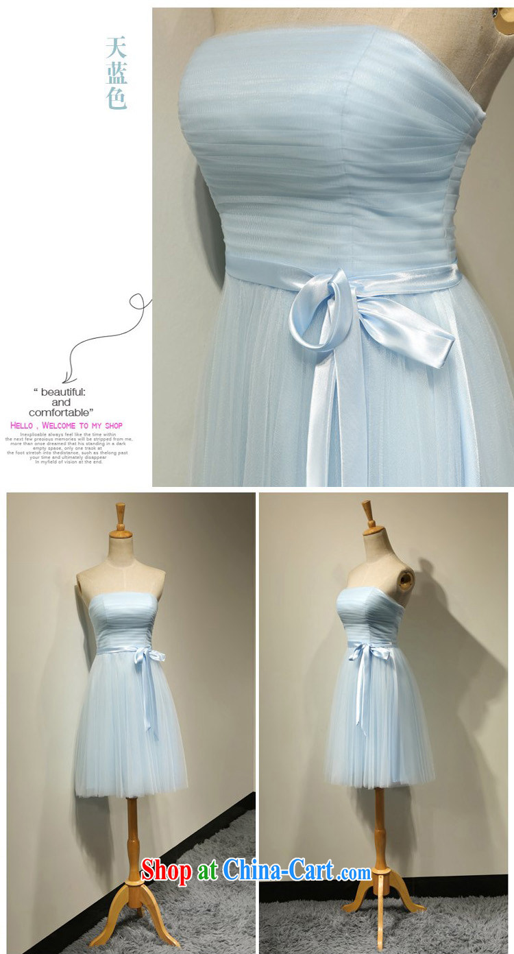 bridesmaid clothing summer short, 2015 spring and summer new wedding banquet dress sister's Korean graduate small dress sky blue skirt tailored contact Customer Service pictures, price, brand platters! Elections are good character, the national distribution, so why buy now enjoy more preferential! Health