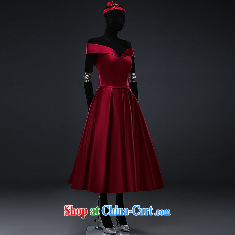 The Greek, Mona Lisa (XILUOSHA) satin dress wine red dress a shoulder bridal banquet toast in their long, V-neck 2015 new summer wine red XXL, the Greek Cypriot, Mona Lisa (XILUOSHA), shopping on the Internet