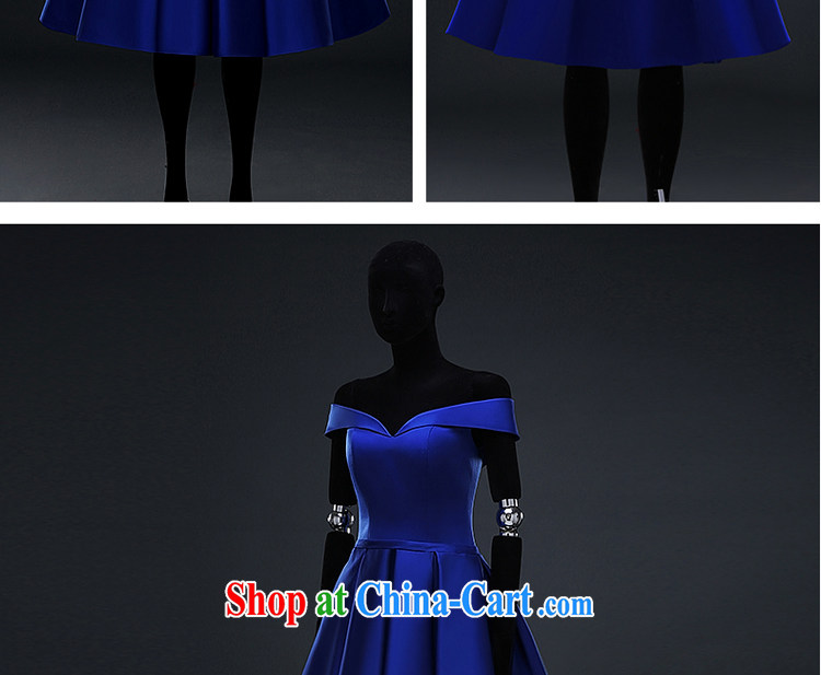 The Greek, Mona Lisa (XILUOSHA) banquet dress short bows, serving summer satin dress royal blue field shoulder small dress V-neck 2015 New royal blue s pictures, price, brand platters! Elections are good character, the national distribution, so why buy now enjoy more preferential! Health