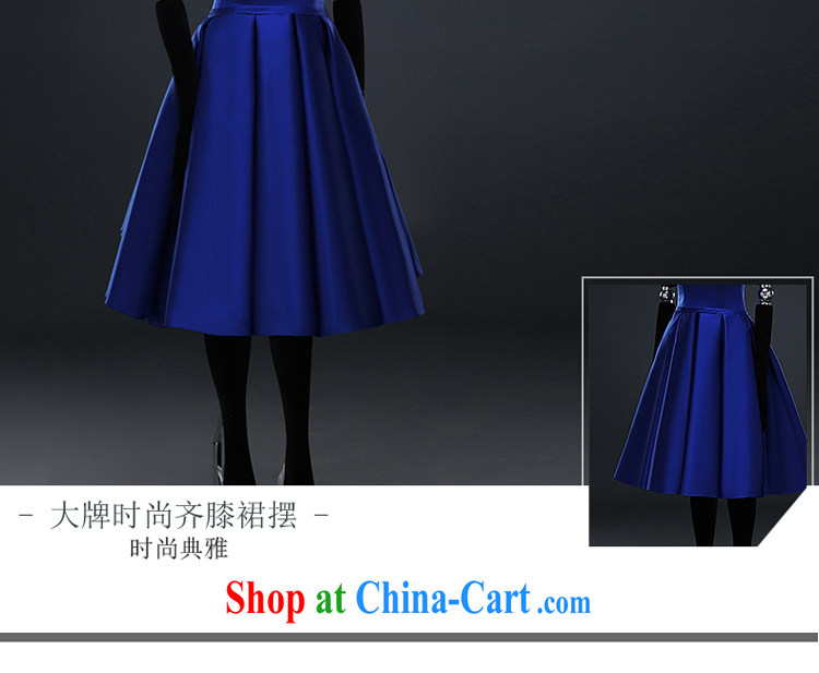 The Greek, Mona Lisa (XILUOSHA) banquet dress short bows, serving summer satin dress royal blue field shoulder small dress V-neck 2015 New royal blue s pictures, price, brand platters! Elections are good character, the national distribution, so why buy now enjoy more preferential! Health