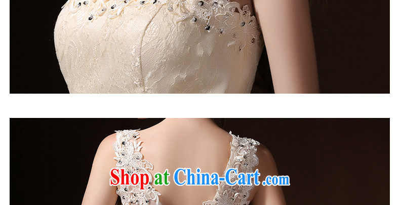 Bridal toast service 2015 spring and summer new short stylish evening dress with lace champagne sister dress bridesmaid serving champagne color L pictures, price, brand platters! Elections are good character, the national distribution, so why buy now enjoy more preferential! Health