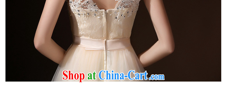 Bridal toast service 2015 spring and summer new short stylish evening dress with lace champagne sister dress bridesmaid serving champagne color L pictures, price, brand platters! Elections are good character, the national distribution, so why buy now enjoy more preferential! Health
