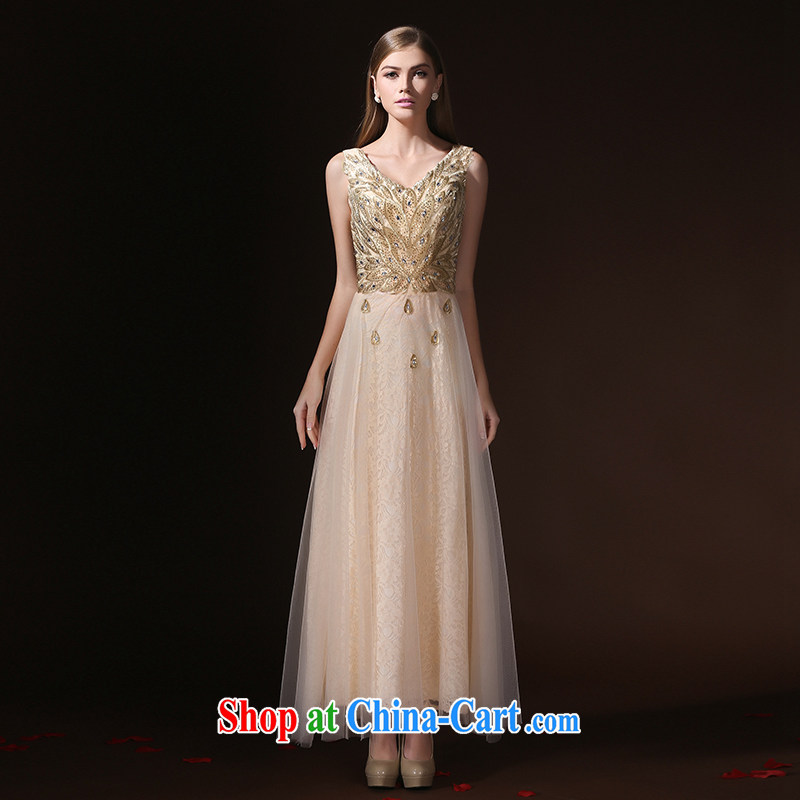 According to Lin Windsor bridal dresses stylish bridesmaid clothing dress champagne color Korean banquet small dress up spring 2015, new champagne color is tailored to the customer, according to Lin, Elizabeth, and shopping on the Internet