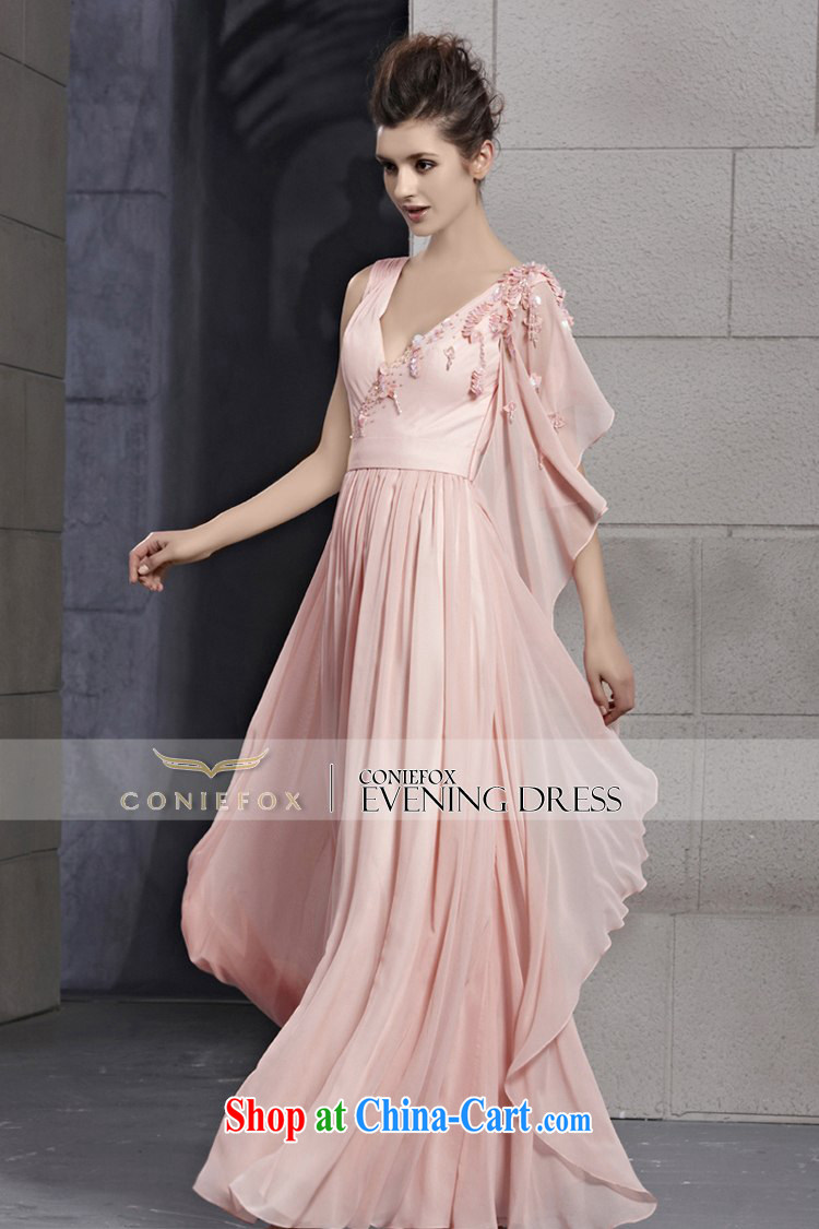 Creative Fox Evening Dress pink V collar long bridesmaid dress sweet Princess ceremony dress dress upscale embroidered bridal wedding banquet toast 30,026 dresses picture color XXL pictures, price, brand platters! Elections are good character, the national distribution, so why buy now enjoy more preferential! Health
