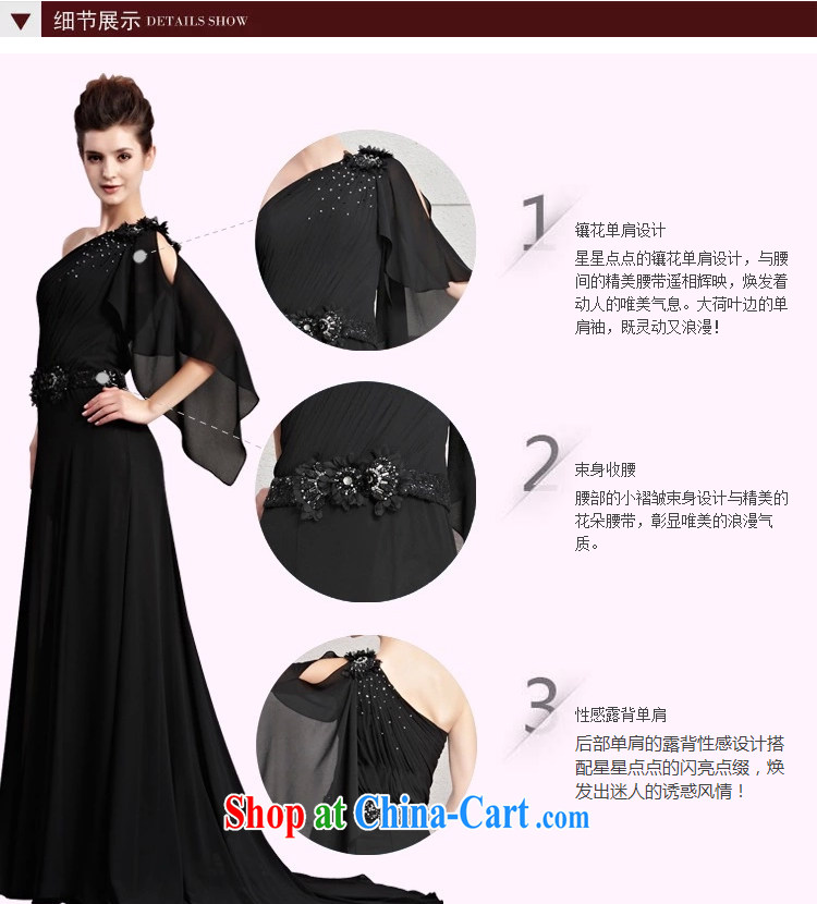 Creative Fox Evening Dress 2015 new elegant parquet drill single shoulder dress black graphics thin dress banquet toast service tail dress skirt 30,032 picture color L pictures, price, brand platters! Elections are good character, the national distribution, so why buy now enjoy more preferential! Health