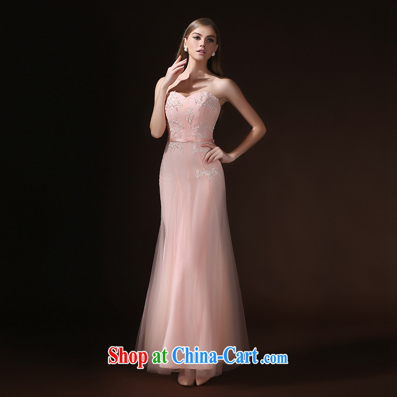According to Lin Sha Evening Dress 2015 new spring and summer wiped chest bridal wedding toast serving long, dinner gatherings will dress dress girls pink tailored advisory service