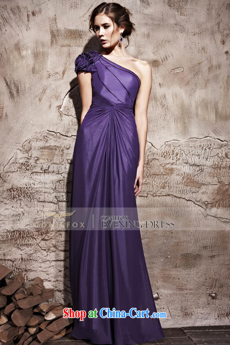 Creative Fox Evening Dress new purple single shoulder sexy dress long dress elegant long graphics thin banquet dress the annual concert dress clothes 81,222 purple S pictures, price, brand platters! Elections are good character, the national distribution, so why buy now enjoy more preferential! Health