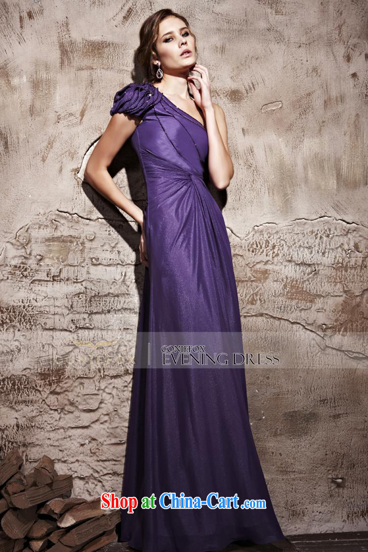 Creative Fox Evening Dress new purple single shoulder sexy dress long dress elegant long graphics thin banquet dress the annual concert dress clothes 81,222 purple S pictures, price, brand platters! Elections are good character, the national distribution, so why buy now enjoy more preferential! Health