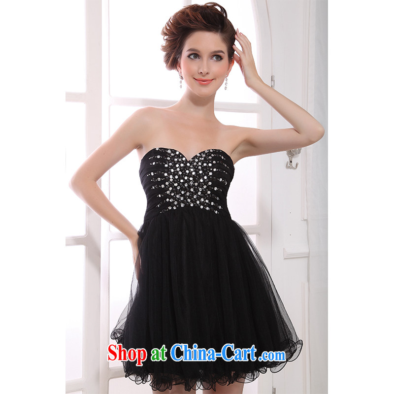 2015 stylish and simple Erase chest heart shaggy skirts beauty sweet Princess bridesmaid improved both through Shadow building to short skirts, beautiful yarn direct color change, the beautiful yarn (nameilisha), online shopping