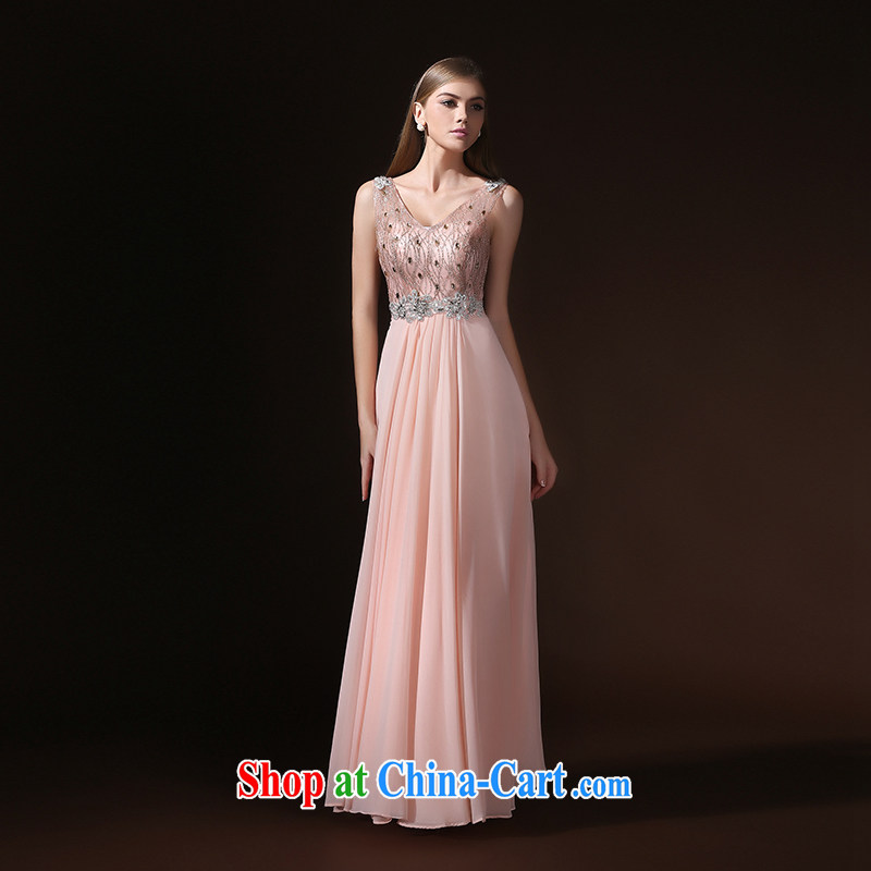 According to Lin Sha new dual-shoulder V for Korean long small-tail bridal toasting banquet Evening Dress stylish summer 2015 spring pink tailored Advisory Service, according to Lin, Elizabeth, and shopping on the Internet
