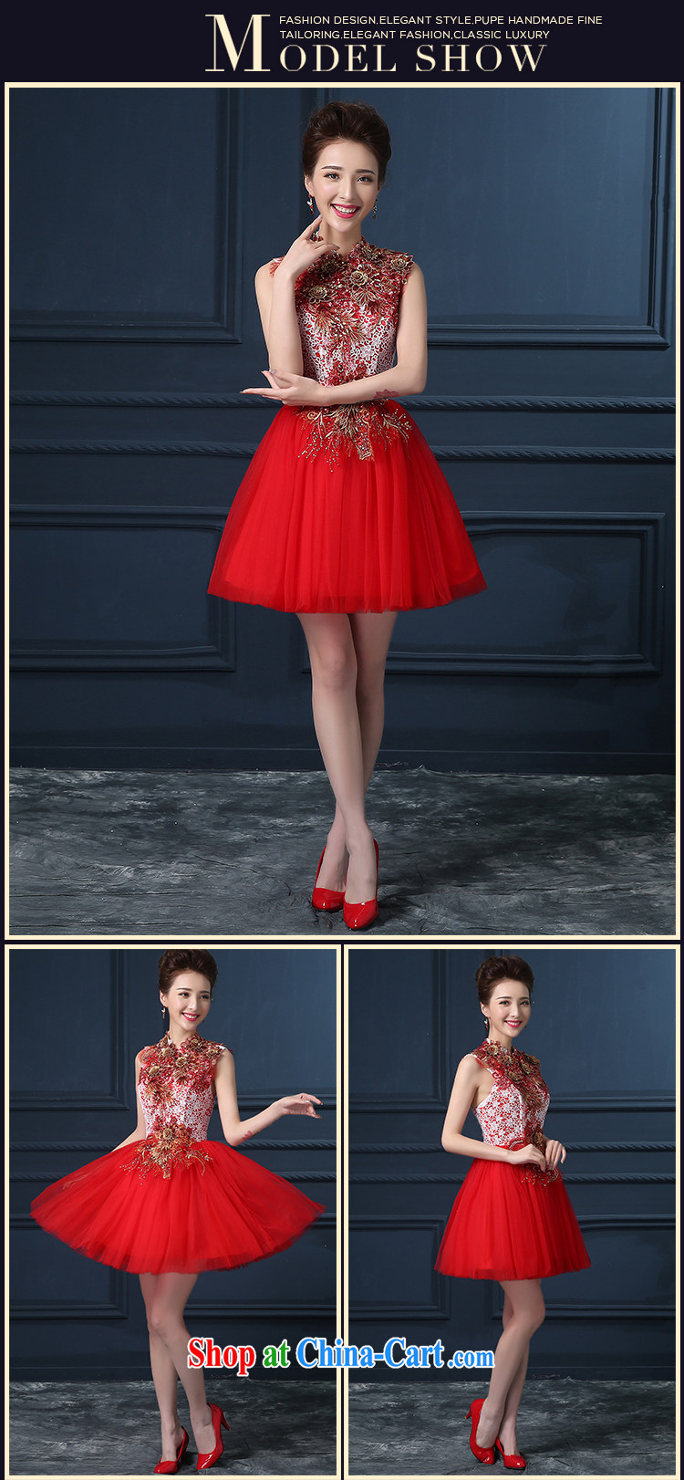 Bridal toast service summer 2015 new Korean double-shoulder larger graphics thin red banquet dress show hosted service red made final pictures, price, brand platters! Elections are good character, the national distribution, so why buy now enjoy more preferential! Health