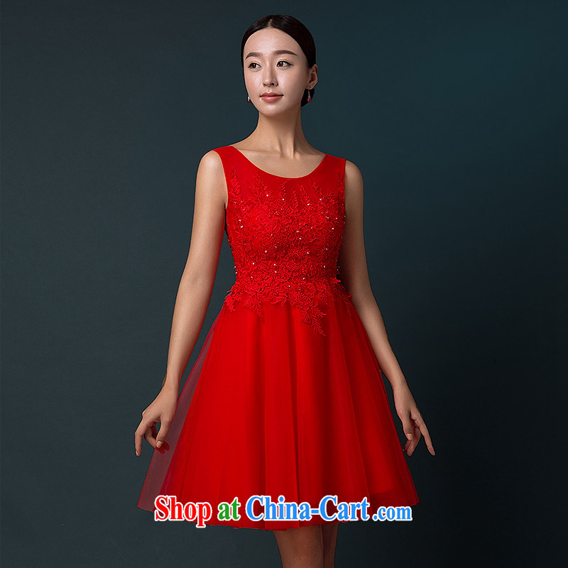 The Greek Cypriot, Mona Lisa (XILUOSHA) bride toast wedding clothes dress 2015 new stylish double-shoulder bridal gown girls small dress summer short, red XXL, the Greek Cypriot, Mona Lisa (XILUOSHA), online shopping