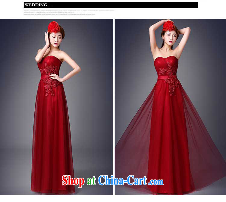 2015 new Korean fashion Mary Magdalene Beauty Chest dress bridal wedding dress Spring Summer tie bows serving long, deep red tailored contact Customer Service pictures, price, brand platters! Elections are good character, the national distribution, so why buy now enjoy more preferential! Health