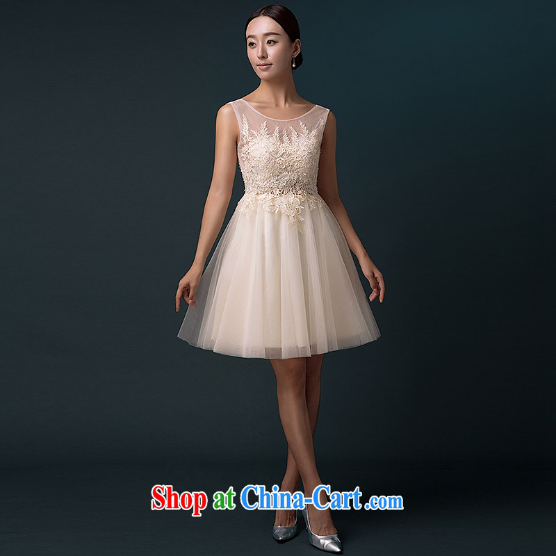 The Greek Cypriot, Mona Lisa (XILUOSHA) banquet dress 2015 new the wedding dress female small dress bridesmaid serving short summer bridal toast serving double-shoulder champagne color XXL, the Greek Cypriot, Mona Lisa (XILUOSHA), online shopping