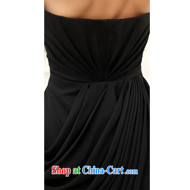 The beautiful yarn bare chest package and short skirts and stylish simplicity bridal toast. Floor bridesmaid black dress sweet color change made 2015 New factory direct mail packages, beautiful yarn (nameilisha), online shopping