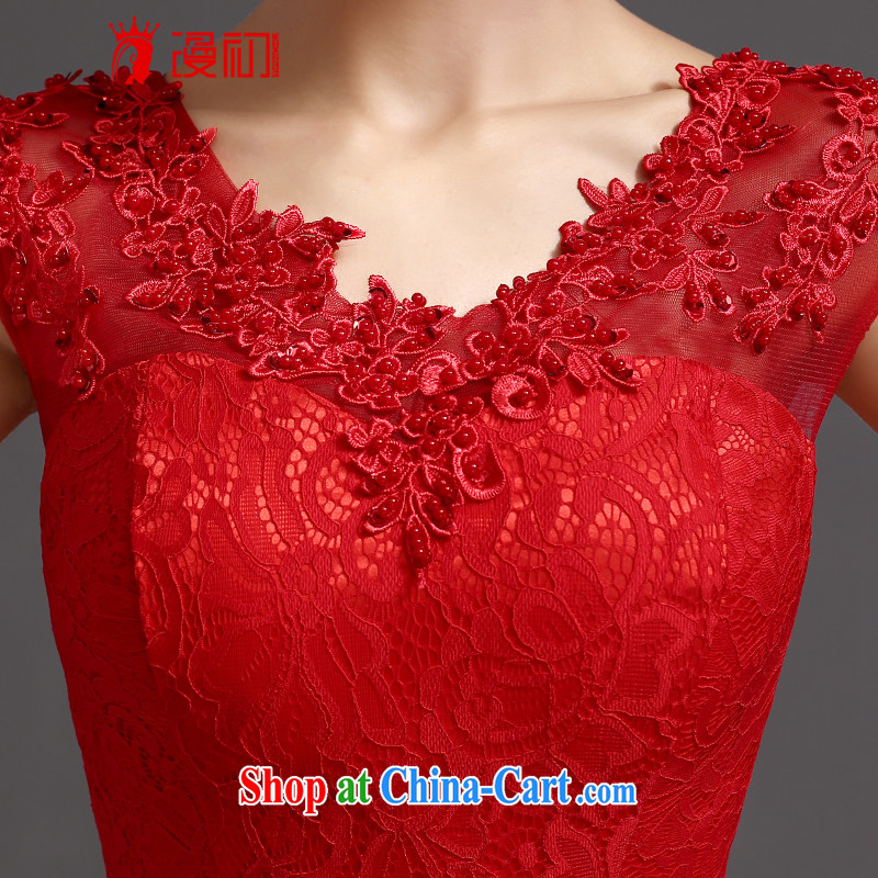 Early definition 2015 new wedding dresses red long, bridal wedding lace double-shoulder dress uniform toasting Red. The $20 does not support return to early definition, shopping on the Internet