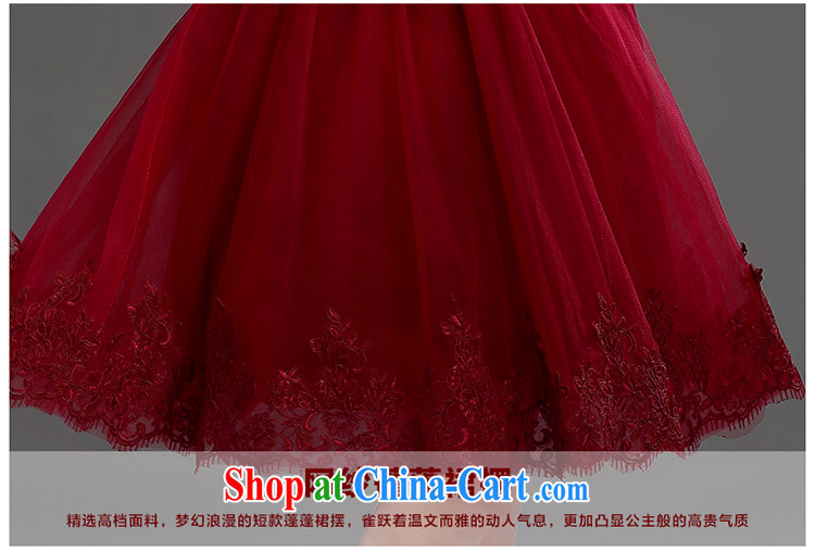 Early definition 2015 new small dress bridal Evening Dress wedding bridesmaid serving short wine red lace bows serving wine red. The $20 does not support return pictures, price, brand platters! Elections are good character, the national distribution, so why buy now enjoy more preferential! Health