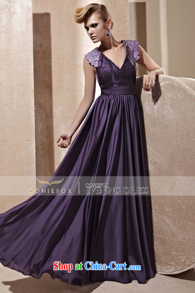 Creative Fox Evening Dress 2015 new sexy deep V dress purple noble long bows service banquet moderator dress 81,255 picture color XXL pictures, price, brand platters! Elections are good character, the national distribution, so why buy now enjoy more preferential! Health