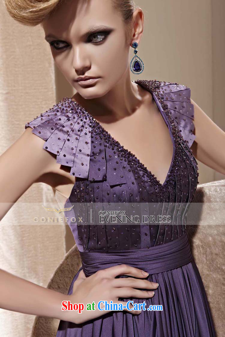 Creative Fox Evening Dress 2015 new sexy deep V dress purple noble long bows service banquet moderator dress 81,255 picture color XXL pictures, price, brand platters! Elections are good character, the national distribution, so why buy now enjoy more preferential! Health