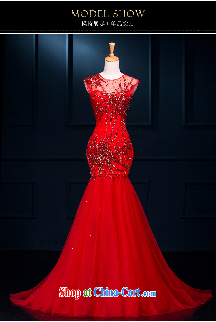 It is the JUSERE high-end dress 2015 spring and summer new dual-shoulder-neck Korean long small-tail bridal toast service banquet Evening Dress stylish Chinese red high-end custom contact Customer Service pictures, price, brand platters! Elections are good character, the national distribution, so why buy now enjoy more preferential! Health