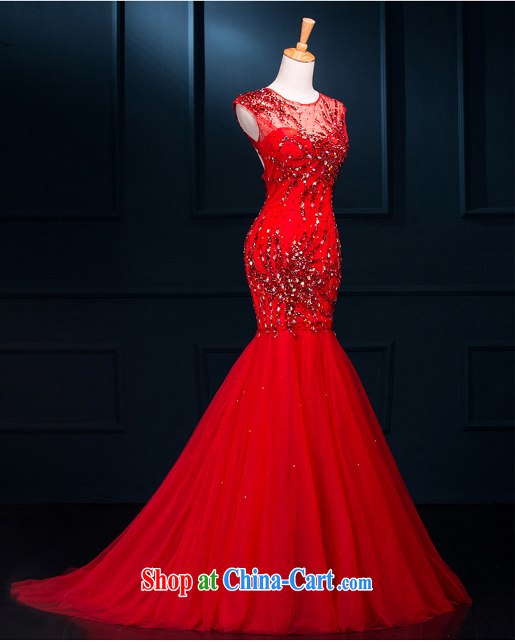 It is the JUSERE high-end dress 2015 spring and summer new dual-shoulder-neck Korean long small-tail bridal toast service banquet Evening Dress stylish Chinese red high-end custom contact Customer Service pictures, price, brand platters! Elections are good character, the national distribution, so why buy now enjoy more preferential! Health