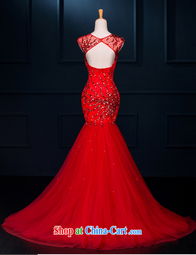 It is the JUSERE high-end dress 2015 spring and summer new dual-shoulder-neck Korean long small-tail bridal toast service banquet Evening Dress stylish Chinese red high-end custom contact Customer Service pictures, price, brand platters! Elections are good character, the national distribution, so why buy now enjoy more preferential! Health