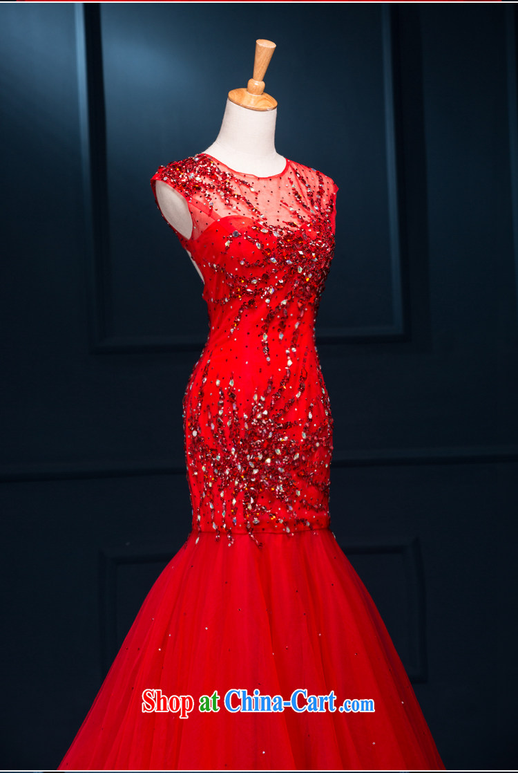 It is the JUSERE high-end dress 2015 spring and summer new dual-shoulder-neck Korean long small-tail bridal toast service banquet Evening Dress stylish Chinese red high-end custom contact Customer Service pictures, price, brand platters! Elections are good character, the national distribution, so why buy now enjoy more preferential! Health