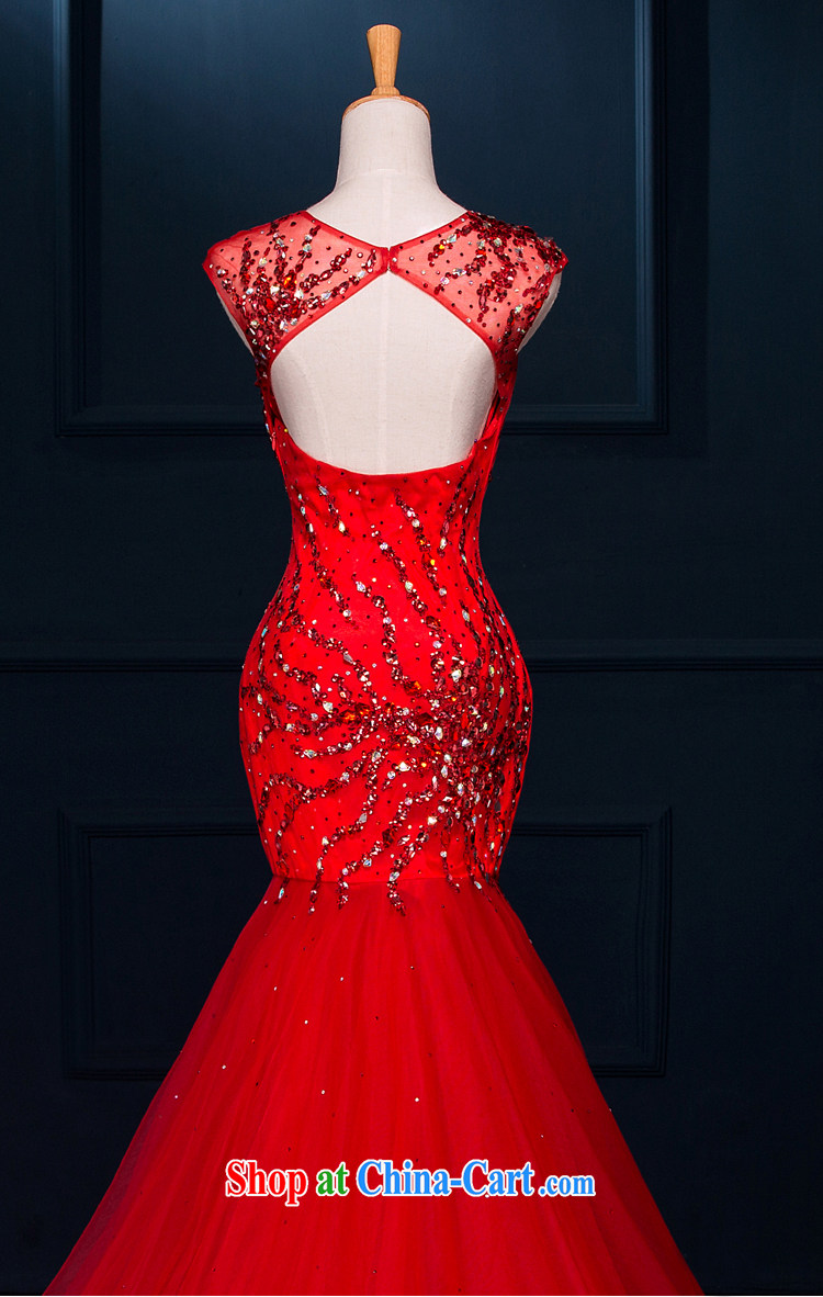 It is the JUSERE high-end dress 2015 spring and summer new dual-shoulder-neck Korean long small-tail bridal toast service banquet Evening Dress stylish Chinese red high-end custom contact Customer Service pictures, price, brand platters! Elections are good character, the national distribution, so why buy now enjoy more preferential! Health