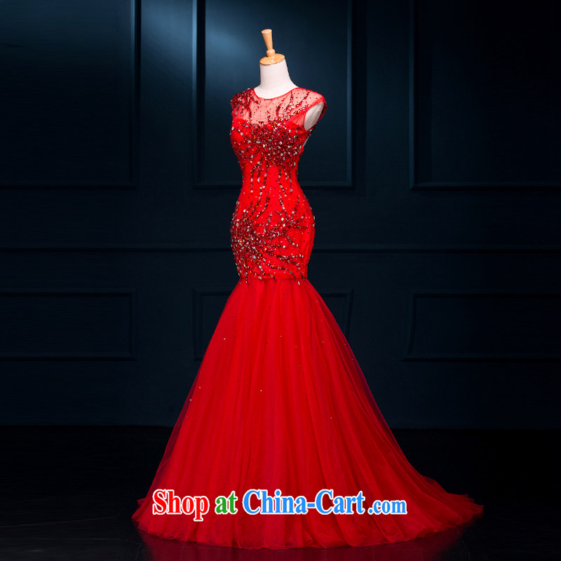 It is not the JUSERE high-end dress 2015 spring and summer new dual-shoulder-neck Korean long small-tail bridal toast service banquet Evening Dress stylish Chinese red high-end custom contact customer service, it is not set, and shopping on the Internet