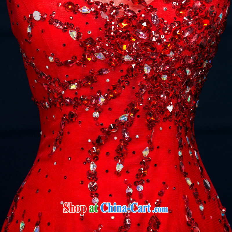It is not the JUSERE high-end dress 2015 spring and summer new dual-shoulder-neck Korean long small-tail bridal toast service banquet Evening Dress stylish Chinese red high-end custom contact customer service, it is not set, and shopping on the Internet