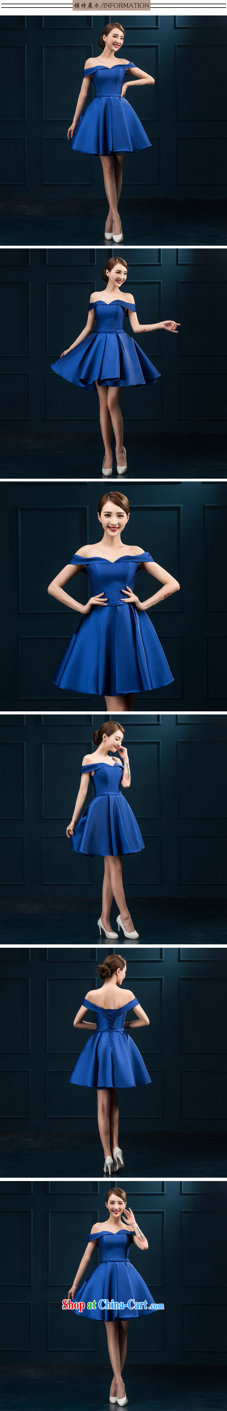 The field shoulder banquet dress 2015 new short Evening Dress summer dress party girl bride toast clothing red or blue XXL pictures, price, brand platters! Elections are good character, the national distribution, so why buy now enjoy more preferential! Health