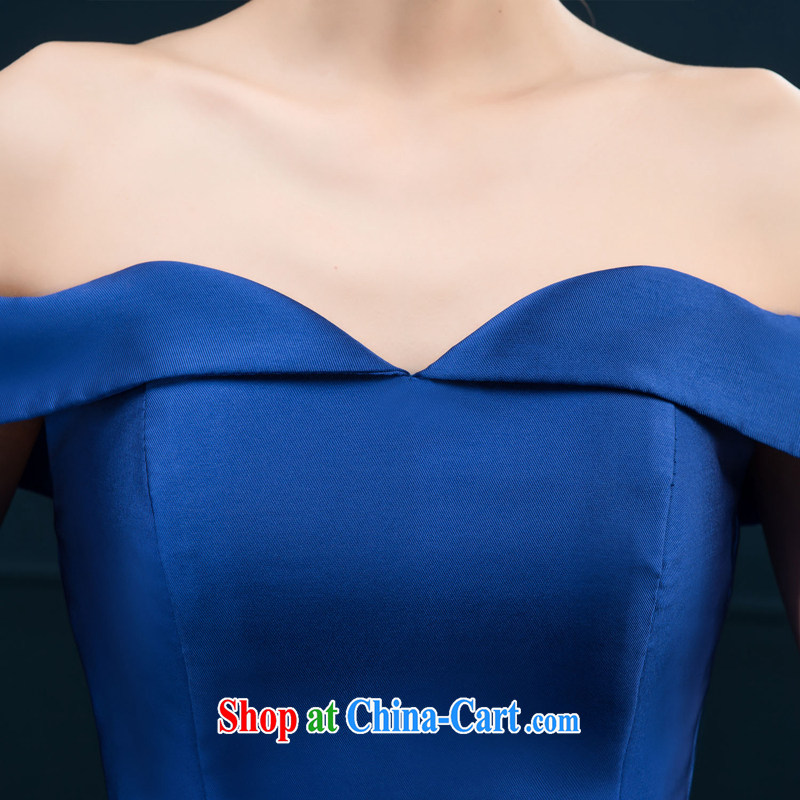 The field shoulder banquet dress 2015 new short Evening Dress summer dress party girl bride toast clothing red or blue XXL, Diane M Ki, shopping on the Internet