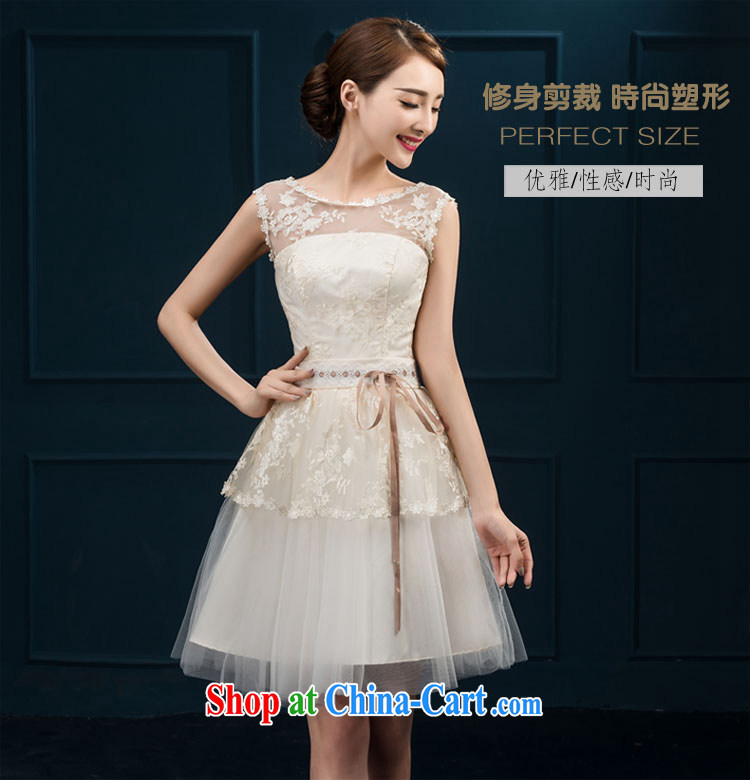 bridesmaid clothing summer bridal toast serving New 2015 wedding dress marriage short-field shoulder evening dress girl, white M pictures, price, brand platters! Elections are good character, the national distribution, so why buy now enjoy more preferential! Health