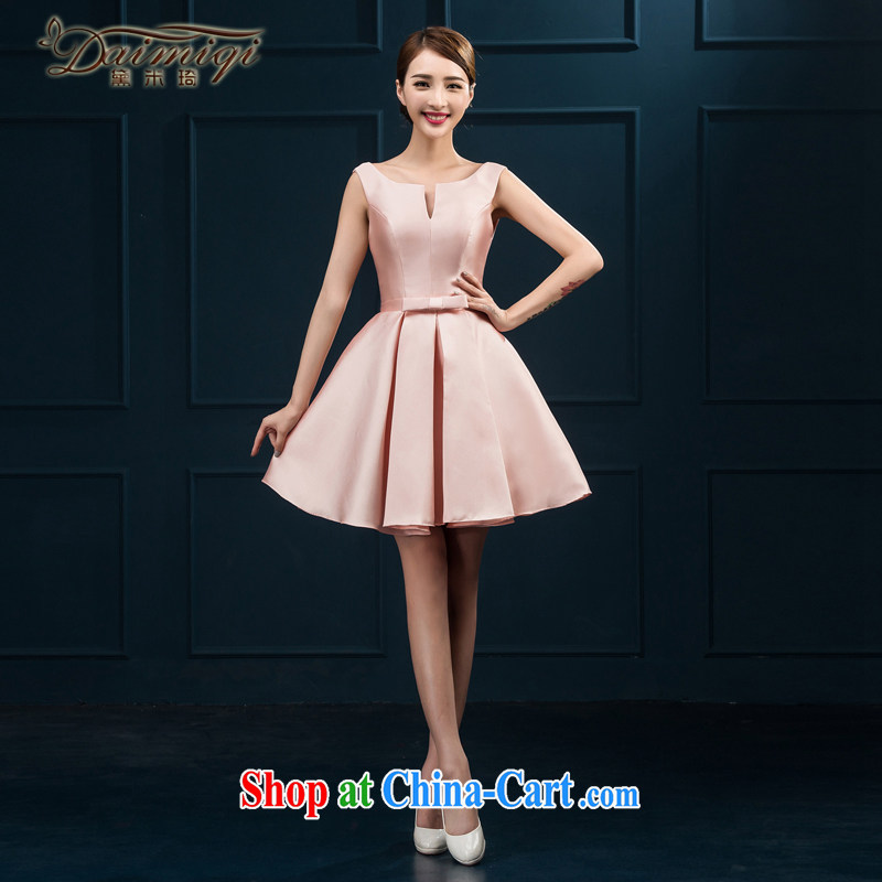 bridesmaid clothing 2015 new Summer Package shoulder bridesmaid dresses in female small dress dresses short bridal toast summer uniform white XXL