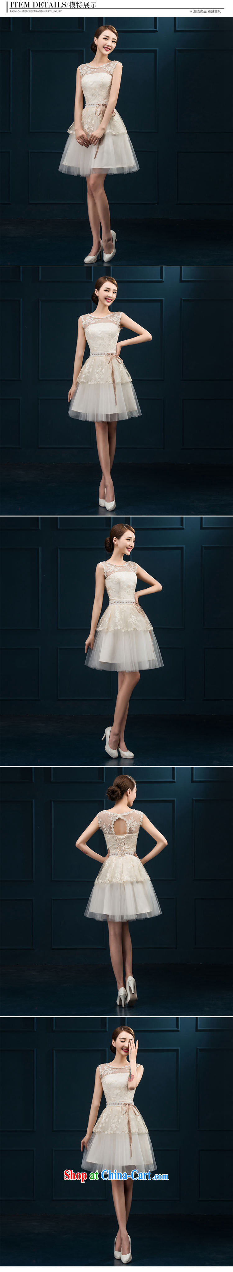 bridesmaid clothing summer bridal toast serving New 2015 wedding dress marriage short-field shoulder evening dress girl, white XXL pictures, price, brand platters! Elections are good character, the national distribution, so why buy now enjoy more preferential! Health