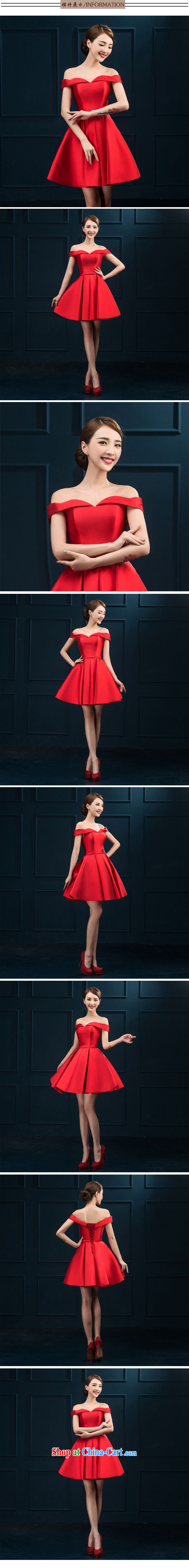 The field shoulder banquet dress 2015 new short Evening Dress summer dress party girl bride toast clothing Red Red XL pictures, price, brand platters! Elections are good character, the national distribution, so why buy now enjoy more preferential! Health