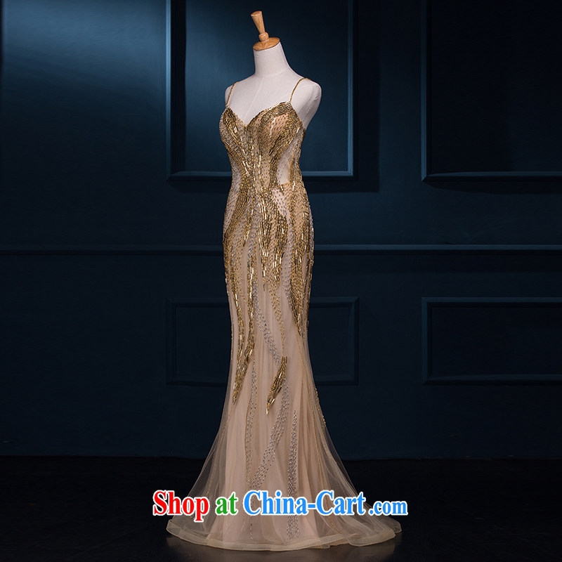 It is not the JUSERE wedding dresses shoulders hanging dress summer 2015 new banquet moderator dress gold female long marriages served toast Gold high-end custom contact customer service, it is not set, shopping on the Internet