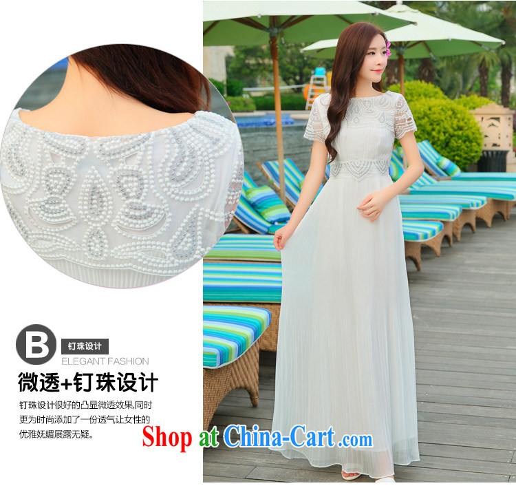 Colorful nickname Julia summer 2015 new women lace embroidery short sleeve white dress with drag and drop 100 hem evening dress dress black L pictures, price, brand platters! Elections are good character, the national distribution, so why buy now enjoy more preferential! Health