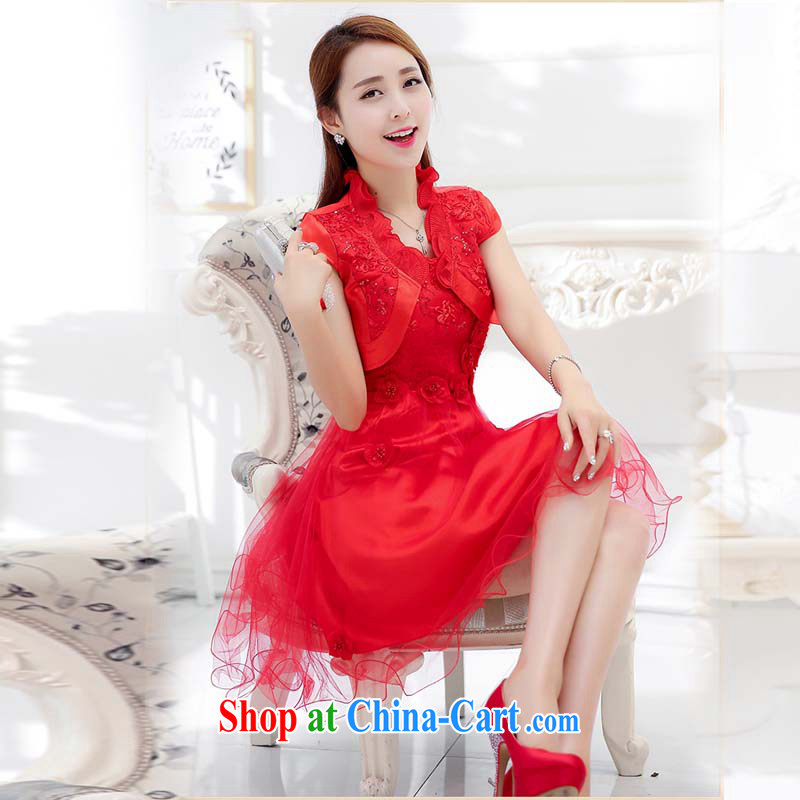 The ki Princess Royal 2015 new bridesmaid bridal wedding bows dress girls red long wedding dresses spring and summer, package wedding back door kit red 1752 D M, Qi, in Dili and Manasseh (Fash - Modi), online shopping