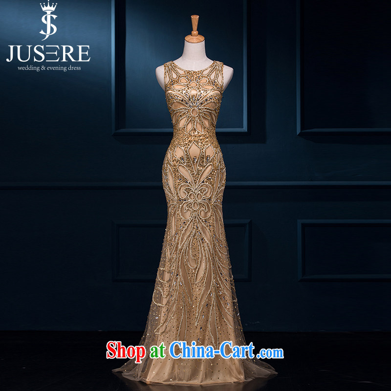 It is not the JUSERE wedding dresses 2015 spring and summer new bride toast served at Merlion cultivating courage empty dress shoulders, Evening Dress banquet Long Female Gold high-end custom contact Customer Service